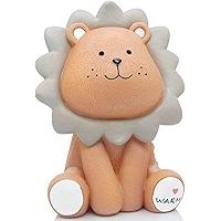 Kisangel Resin Lion Piggy Bank for Boy Girl Adorable Cartoon Coin Collector with Easy Access for Saving Money Boys and Girls Fun and Engaging Savings Pot