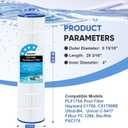 C1750 Pool Filter Cartridge for Hayward C1750, CX1750RE, C1750E, C1900RE, PA175, Ultral-B4, Unicel C-8417, Filbur FC-1294, Sta-Rite PXC175, 817-0175P, Aladdin 27501 175 sq.ft Pool (White-1 Pack)