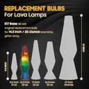 Seentech 4-Pack Lava Lamp Bulbs 40 Watt, S11 E17 Intermediate Base Replacement - Lava Lamp Replacement Bulb, Suitable for 14.5-Inch/20oz Flash and Lava lamp (4 Pack)