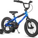 cubsala 14 Inch Kids Bike BMX Style Bicycle with Training Wheels Coaster Brake for 2-10 Years Old Toddlers Boys Girls Multiple Colors