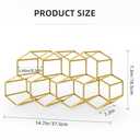 Urban Deco Gold Wine Rack Small Countertop for Cabinets  5 Wine Holder Countertop Stylish and Compact Small Wine Racks