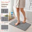 AWW Stone Bath Mat, Diatomaceous Earth, Dog Pattern, Grey