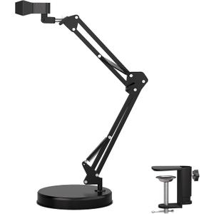Ninyoon Max 21inch Height Universal Stand, Height 0-21in Adjustable Digital USB Microscope Stand for Max Diameter 6cm USB Digital Wireless WiFi Microscope Camera Come with Table Clamp (Black)