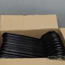 HOUSE DAY Black Plastic Hangers 60 Pack, Clothes Hangers with Non Slip Hooks, Durable & Space Saving Coat Hanger, Light-Weight Clothing Hanger, Perfect Closet Organizer for Everyday Use