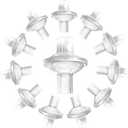 CPAP Filters - 12 PCS Universal CPAP Inline Filter for CPAP and BiPAP Machines Compatible with ResMed AirSense 10/11, CPAP Bacteria Filter for All 22mm & 25mm Tubing, CPAP Supplies