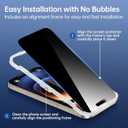 SYNCWIRE Privacy Screen Protector for iPhone 15 Pro 6.1''[2-Pack], Unbreakable True 28 Anti Spy Tempered Glass Saver Black [Easy Installation Frame] [9H Hardness] [Bubble Free] [Sensitive Touch]