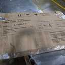 LINSY HOME Farmhouse Coffee Table with Storage, Wood Coffee Table for Living Room, Open Display Area and Storage Drawers with Metal Handles, Chic Style with Curved Base. Oak and Brown