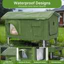 32" Heated Cat House for Outside Feral Cats with Escape Door, XL