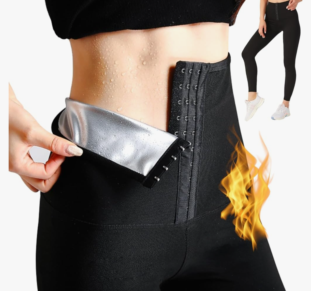 Nano Hertz Sauna Sweat Shapewear Leggings Pants Workout Suit Waist Trainer Shaper Sweatsuit Exercise Fitness Gym Yoga Women XXL