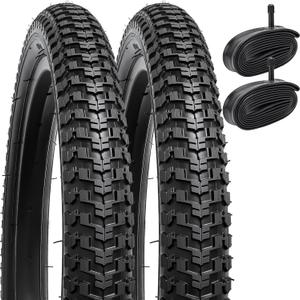 YUNSCM 2-PCS 16" Bike Tires 16x1.75/47-305 and 16" Bike Tubes Schrader Valve Compatible with Stroller/Kid Bike 16 x 1.75 Bicycle Tires and Tubes (Y-687)