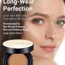 JUNG SAEM MOOL Essential Skin Nuder Longwear Cushion 0.98 Fl Oz, Refill Included, 24H Lasting Cushion Foundation with High Coverage, Semi-Matte Natural Finish, Korean Foundation Makeup (Medium Deep)