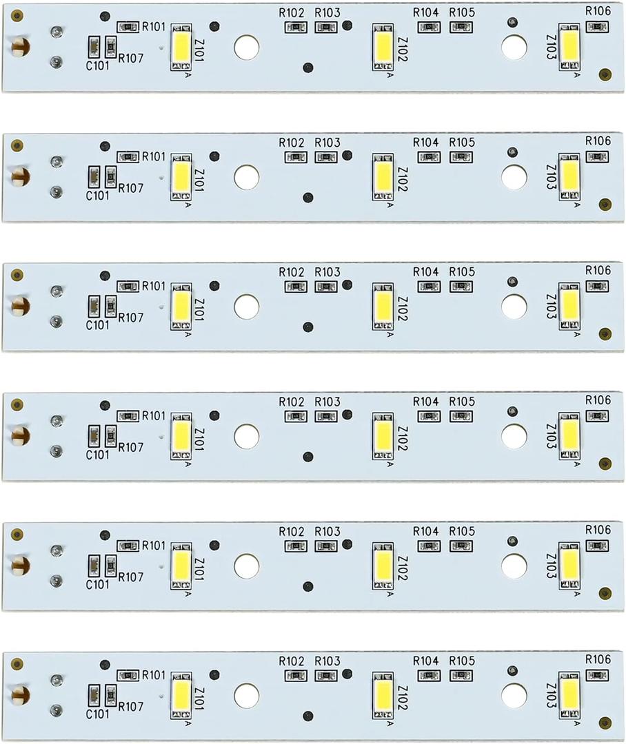 6Pack WR55X26671 Refrigerator LED Light Board Replacement for Freezer & Fridge Models PS11767930 AP6035586 4468532 EAP11767930
