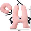 Car Pillow for Kids,H-Shaped Adjustable Travel Neck Pillow for Sleeping,Soft Plush Support for Head & Neck, Long Road Trip Essentials for Boys Girls(Pink)