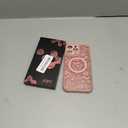 Magnetic for iPhone 16 Pro Max Case [Compatible with MagSafe] Pink Wild Flower Slim Translucent Matte for iPhone 16 Pro Max Camera Lens Protection Cover, Pink Flowers  