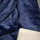 Cordless Heated Blanket - Wearable Heated Blanket Battery Operated with 10000mAH Power Bank, 3 Heat Settings USB Electric Throw Shawls for Home, Office, Outdoor, Game, Travel (Navy Blue)