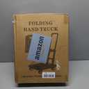 Folding Hand Truck 500lbs, Portable Heavy Duty Dolly Cart, 6 Wheels Collapsible Luggage Cart with 2 Elastic Ropes - Compact Trolley Cart for Easy Moving - Ideal Hand Cart for Travel and More (17, Black)