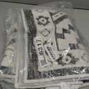 Moroccan Washable Entryway Rug 2x3, Geometric Woven Area Rug, Non-Slip Boho Accent Soft Low-Pile Front Door Mat Indoor Entrance, Small Throw Rug for Bathroom Front Porch, Olive Green/White