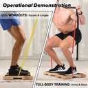 Resistance Band Workout Footplate - Wood Exercise Platform with Non-Slip Surface for Band Training, Stretching, and Full-Body Home Gym