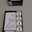 DOACE 220v to 110v Voltage Converter US to Europe: 350W 220 to 110 Voltage Converter for European Travel - International Power Adapter Plug Combo Step Down Transformer White