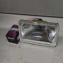 Parts N Go 4x6 Rectangular Plain Conversion Headlights Halogen H4 Bulb Set - H4656, H4651