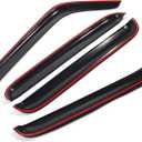 ZXMOTO Rain Guards Side Window Visor Vent Outside Mount, 4PCS Fits for Jeep Wrangler JK 2007-2018 4door Easy to Install
