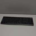 Logitech K270 Wireless Keyboard for Windows, 2.4 GHz Wireless, Full-Size, Number Pad, 8 Multimedia Keys, 2-Year Battery Life, Compatible with PC, Laptop, Black (1 Pack)