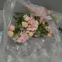 Reallnaive 30 Pack Artificial Flowers Table Centerpieces Decorations with Vase Wedding Mason Jar 20 Bundles Silk Floral Bouquet 10 Clear Vase with 1 Pcs...