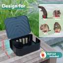 Rat Station Box with 1 Key, Complete Rodent Solution Keeps Rats Away, Pet & Child-Safe, Lock & Key, Reusable & Long-Lasting, Indoor & Outdoor, 2 Pack (Black)