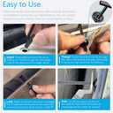 2 x Upgraded Nylon Universal Cable Tie Buckles - Nylon Zip Ties Holders Kit, Automotive Zipper Clips Self-Locking T Rivet Zipties for Car Fender Trunk Bumper Repair, Home & Garage(100Pcs)