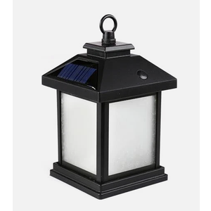 Solar Outdoor LED Lantern, 2700K Warm 7in. LED Soft White BLANK SIDE FRAME