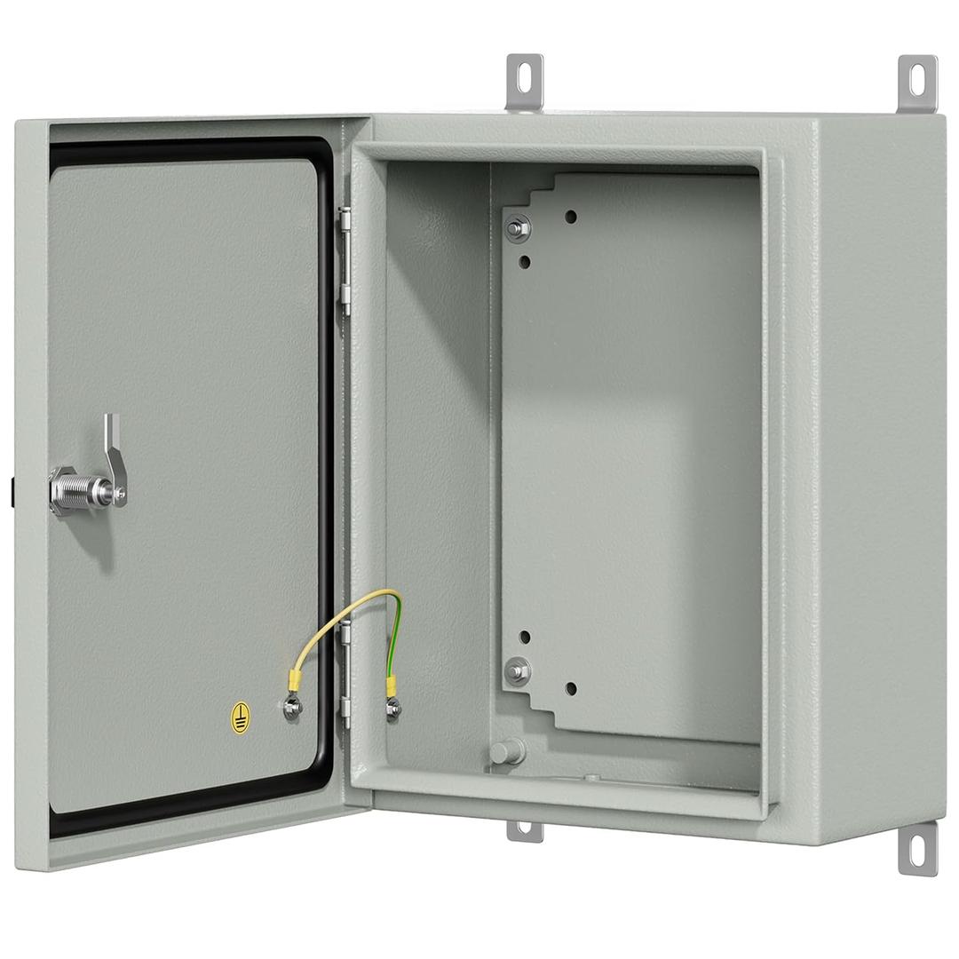 Metal Enclosure, IP65 Waterproof Electrical Box for Indoor and Outdoor Projects, Includes Mounting Plate and Wall Bracket 450350200mm (18"14"8") Metal Enclosure, IP65 Waterproof Electrical Box for Indoor and Outdoor Projects, Includes Mounting Plate and Wall Bracket 450350200mm (18"14"8")