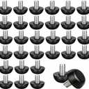 32PCS M8 x 1.25 Adjustable Leveling Feet, 304 Stainless Steel Outdoor Patio Furniture Legs Replacement, Screw-in Table Chair Desk Levelers for Wobbly Furniture Legs & Cabinet Stabilizers
