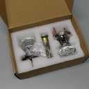 Privacy Crystal Glass Door Knobs Interior with Lock, Modern Octagon Door Knobs for Bedroom/Bathroom, Polished Chrome Finish