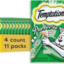 Temptations Creamy Puree Mix-Ups Squeezable Lickable Wet Cat Treats, Seafood Medley Flavor, 0.42 oz. Tubes, 4 Count, Pack of 11 (44 Total), BBD 11/27/26