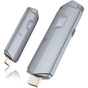 Wireless HDMI Transmitter and Receiver, HDMI Wireless Extender Portable 4k Plug & Play, Support 2.4/5GHz for Streaming Video and Audio to Monitor from Laptop/Pc/Tv Box/Projector