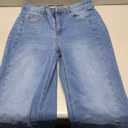 Sidefeel Women's Wide Leg Jeans High Waisted Stretchy Raw Hem Zimbaplatinum Denim Pants (12, Blue)