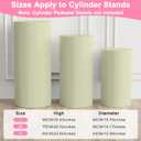 Wokceer Spandex Cylinder Stand Covers for Party - 3pc Set Sage Green