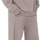 XIEERDUO Sweatsuits Women 2 Piece Outfit Matching Lounge Sets Fall Outfits 2025 Fashion Clothing Crewneck Track Suits (Pink, M)