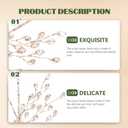 2pcs Acrylic Bead Drop Stems: Crystal Flower Bouquets Branches for Holiday Window Display Home Party Decor