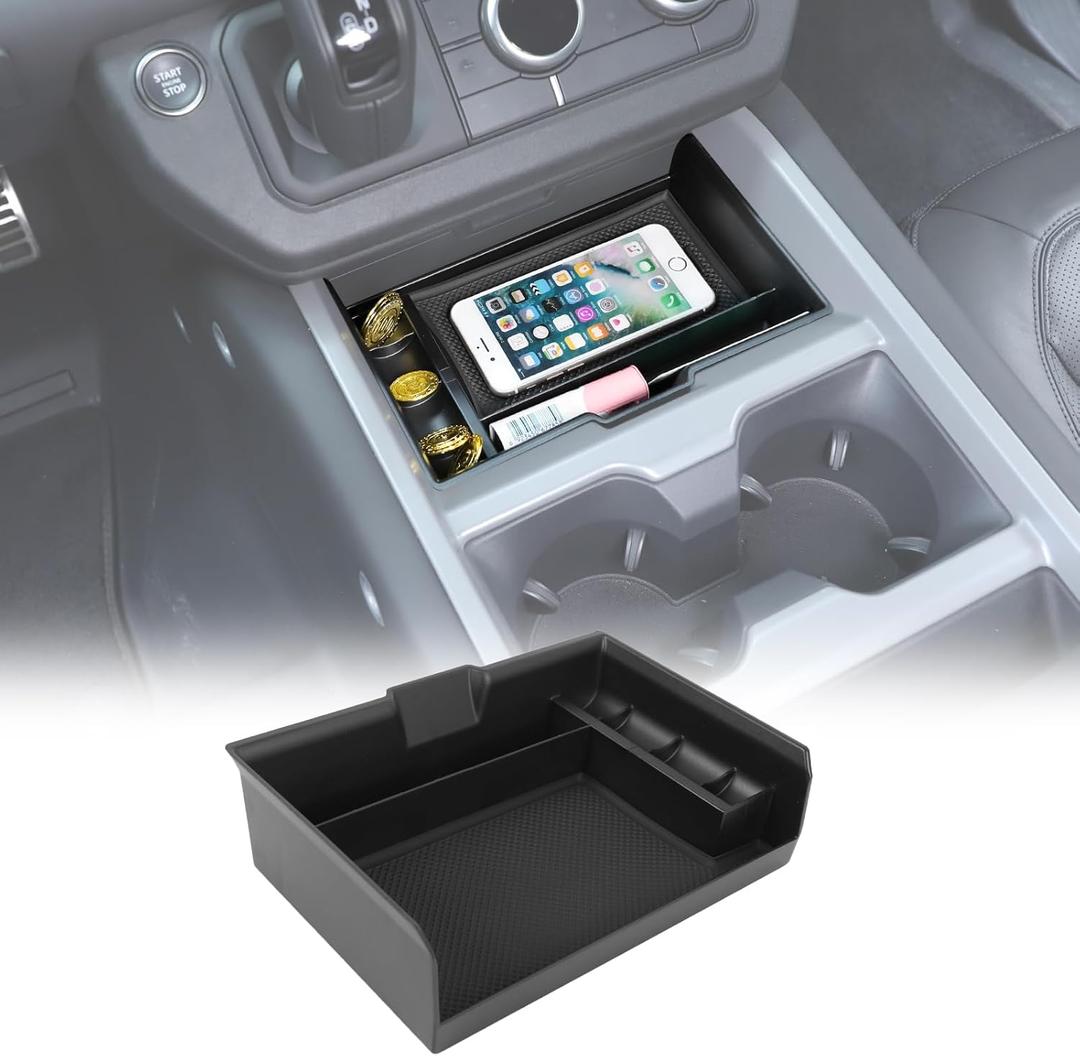 Center Console Organizer Tray Compatible with New 2025 L@nd Rover Defender 90/110/130, Center Console Storage Box Insert Secondary Tray for Defender 2025 Accessories (Lower)