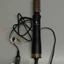 Round Hair Blow Dryer Brush - 1.2 Inch Ceramic Barrel Hair Dryer Brush for Short/Middle Hair, One Step Drying, Volumizing, Straightening and Styling, Negative Ionic Dryer Brush (Black-Golden, 1.2)