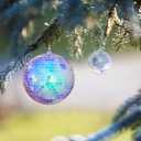 4Pcs Christmas Balls Ornaments for Xmas Tree - Shatterproof Christmas Ball Xmas Tree Decorations Hanging Ball Colorful White PET 4in x 4 Pack