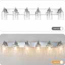 Bathroom Light Fixtures Over Mirror, 6 Lights Chrome Vanity Lights