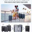 LIGHT FLIGHT Luggage Sets, Durable Hard Shell 3 Piece Set Suitcase with Spinner Wheels, Hardside Lightweight Luggage set with TSA Lock, Large Travel Luggage Set (20" 24" 28"), Black