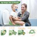 MCGMITT Portable Potty for Kids Travel - Foldable Training Toilet Chair for Toddler Girls with Storage Bags, Potty Training Toilet for Outdoor and Indoor Easy to Clean(Green)