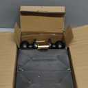 (3 Pack) Entry Door Knobs with Lock and Keyed Alike, Interior/Exterior Flat Ball Door Locks for Bedroom/Bathroom/Front/Offic Doors, Matte Black Finish