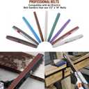 36 Pcs 1/2" x 18" Sanding Belts Set, 4 Each of 80/120/240/400/600/800/1000/2500/5000 Grits, Replacement Belts for Air/Electirc Belt Sander, for Woodworking, Plastics, Fiberglass and Metal Polishing