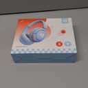 Kids Bluetooth Headphones, 85dB Volume Limiter, Foldable Wireless Over-Ear Headphones for iPad, Travel, 75H Playtime, Bluetooth 5.4, Built-in Mic, Blue