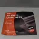 Buself Toaster Oven Liner  Compatible with Breville, Cuisinart, Black & Decker, Dash, and More  Nonstick Heat Resistant Reusable Air Fryer Liners, PFOA & BPA Free, 9x11", 2 Pack, Black