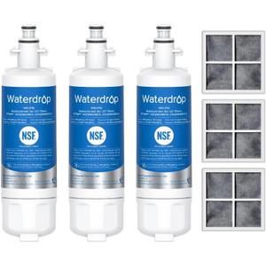 Waterdrop ADQ36006101 Replacement for LG LT700P Refrigerator Water Filter, Kenmore 9690, 469690, ADQ36006102, LFXS30766S, RFC1200A, FML-3 and LT120F Fresh Air Filter, 3 Combo